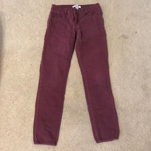 Burgundy Skinny Jeans